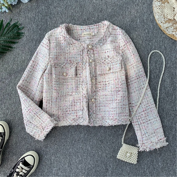 Geaca de dama moderna in doua culori cu perle