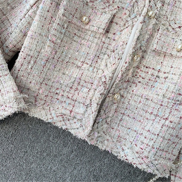 Geaca de dama moderna in doua culori cu perle