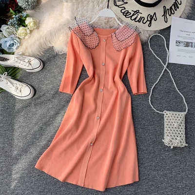 Rochie de dama cu nasturi in mai multe culori