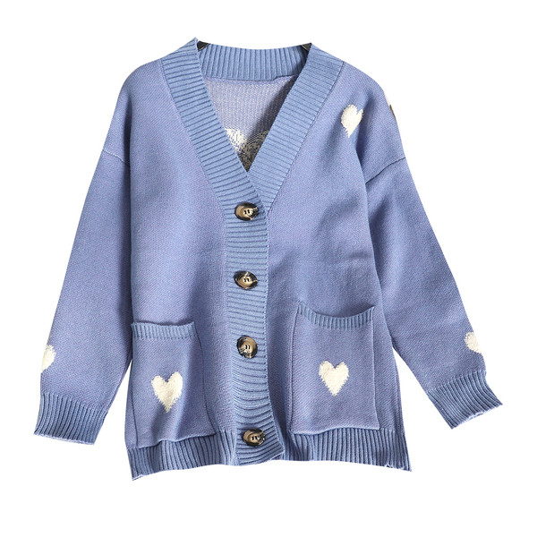 Vesta moderna de dama cu nasturi in alb, rosu si albastru