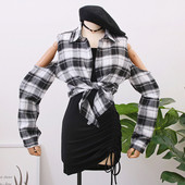 Rochie de dama model nou cu cravate + camasa de culoare neagra