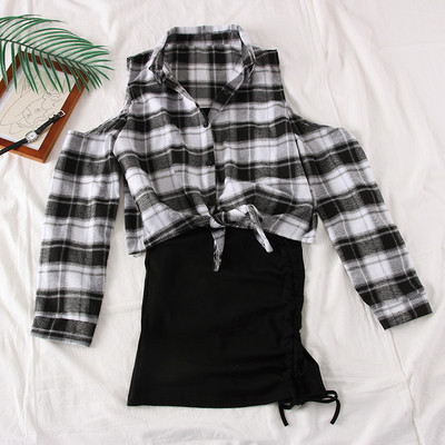 Rochie de dama model nou cu cravate + camasa de culoare neagra