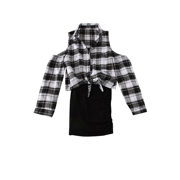 Rochie de dama model nou cu cravate + camasa de culoare neagra