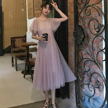 Rochie de dama actuala - model croiat in doua culori