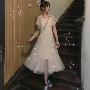 Rochie de dama actuala - model croiat in doua culori