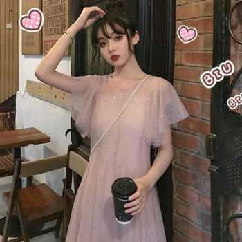 Rochie de dama actuala - model croiat in doua culori