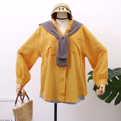 Model nou camasa dama model lat in alb, galben si verde