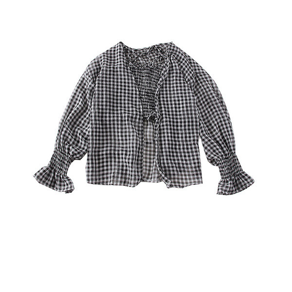 Cămașă modernă de damă în roz, alb și negru