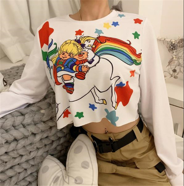 Bluză casual de damă cu mâneci lungi și aplicație în alb