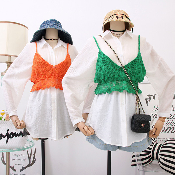 Camasa de dama eleganta model nou + maiou in mai multe culori