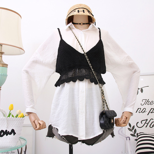 Camasa de dama eleganta model nou + maiou in mai multe culori