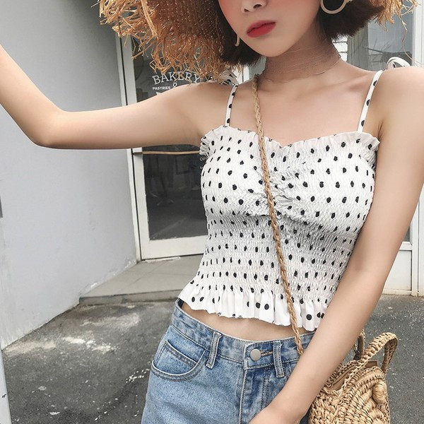 Maieu de zi cu zi pentru damă cu puncte în mai multe culori