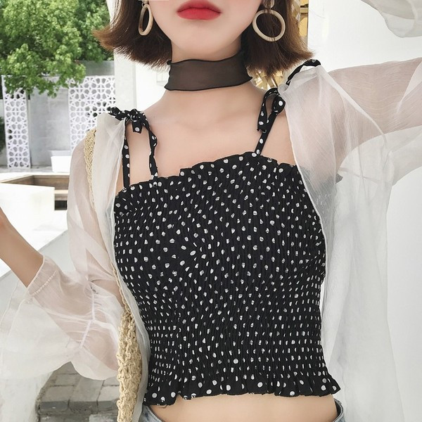 Maieu de zi cu zi pentru damă cu puncte în mai multe culori