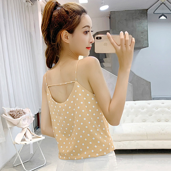 Actual maiou de damă cu bretele subțiri - în trei culori