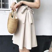 Fusta de dama actuala croiala in doua culori