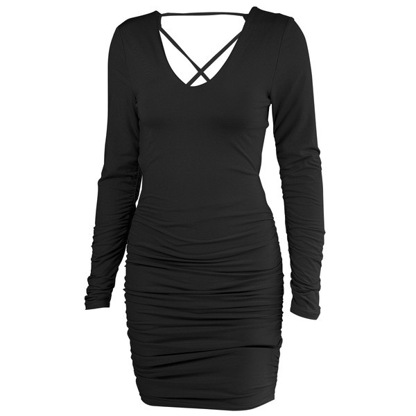 Rochie de dama moderna model Slim cu cravate pe spate in mai multe culori
