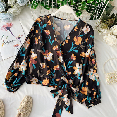 Cămașă modernă de damă cu model floral