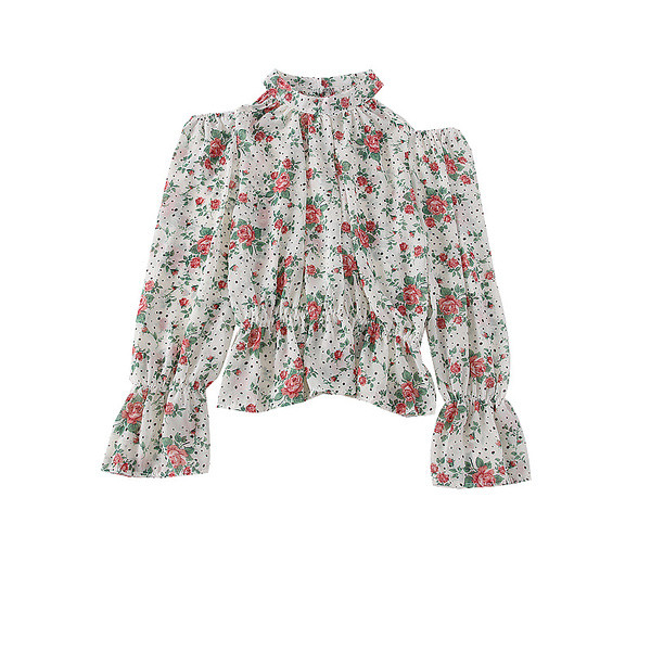 Bluza de dama model nou cu umerii goi si motive florale in mai multe culori