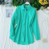 Cămașă de damă cu buzunar în trei culori