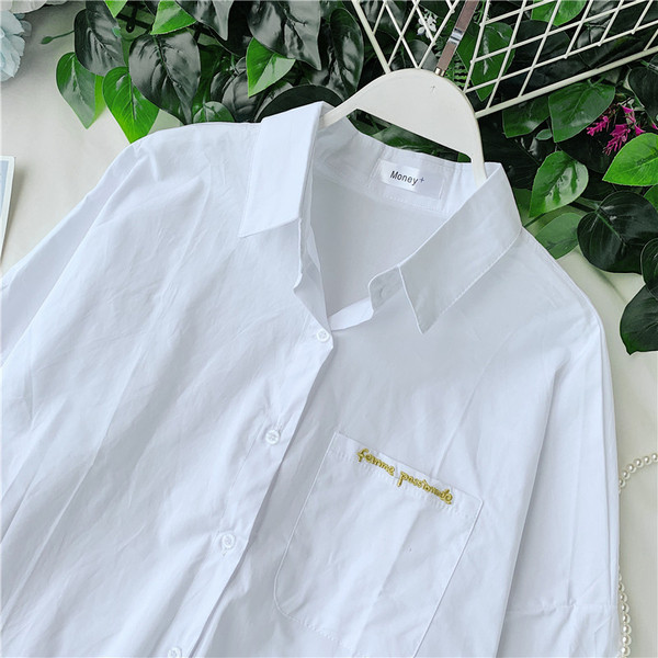 Cămașă de damă cu buzunar în trei culori