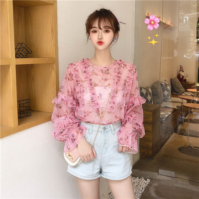 Bluză de damă modernă în două culori - galben și roz