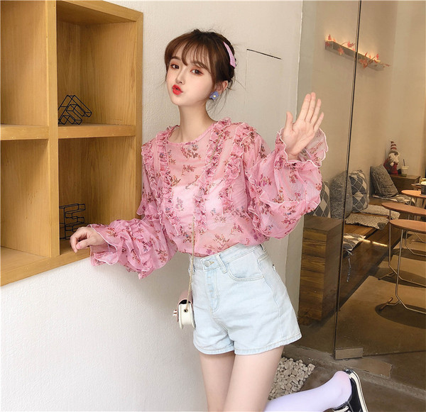 Bluză de damă modernă în două culori - galben și roz