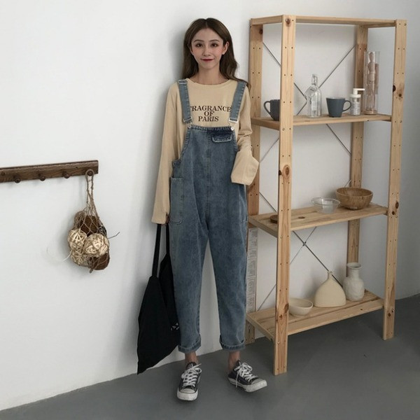 Salopeta dama casual din denim - model lat