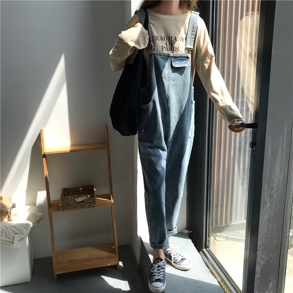 Salopeta dama casual din denim - model lat