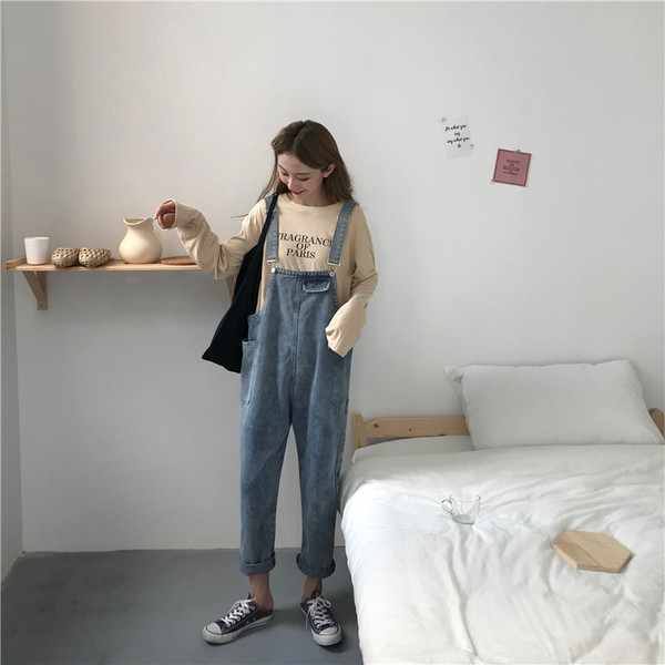 Salopeta dama casual din denim - model lat