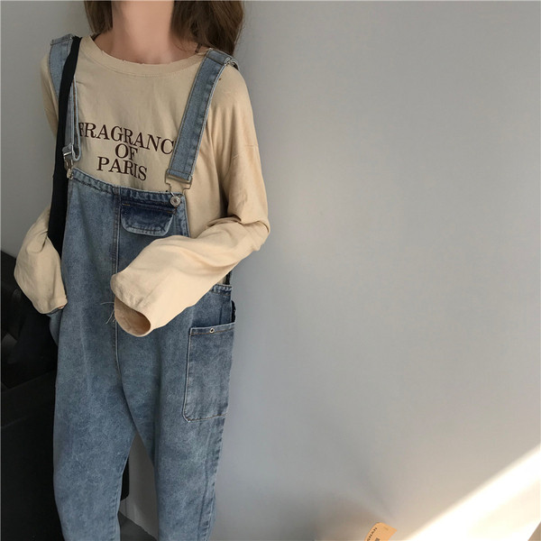 Salopeta dama casual din denim - model lat