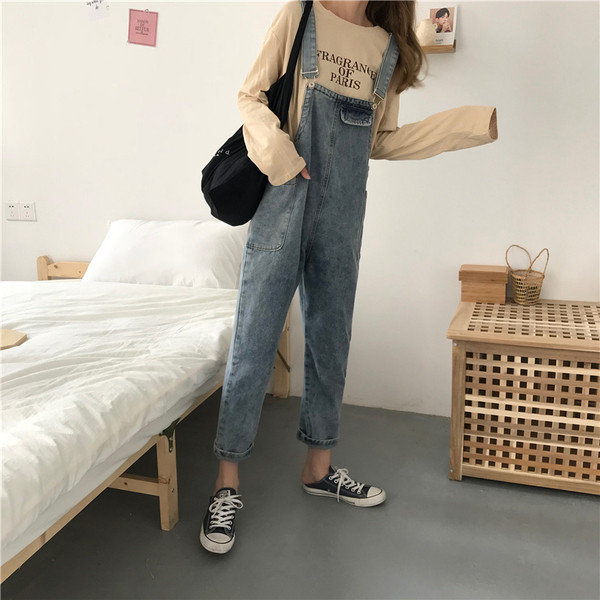 Salopeta dama casual din denim - model lat