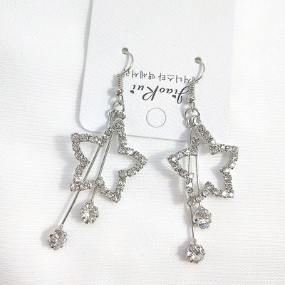 Cercei de top dama de culoare argintiu si auriu