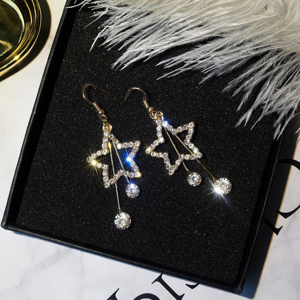 Cercei de top dama de culoare argintiu si auriu