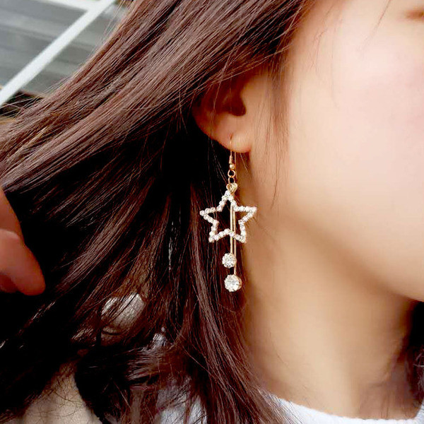 Cercei de top dama de culoare argintiu si auriu