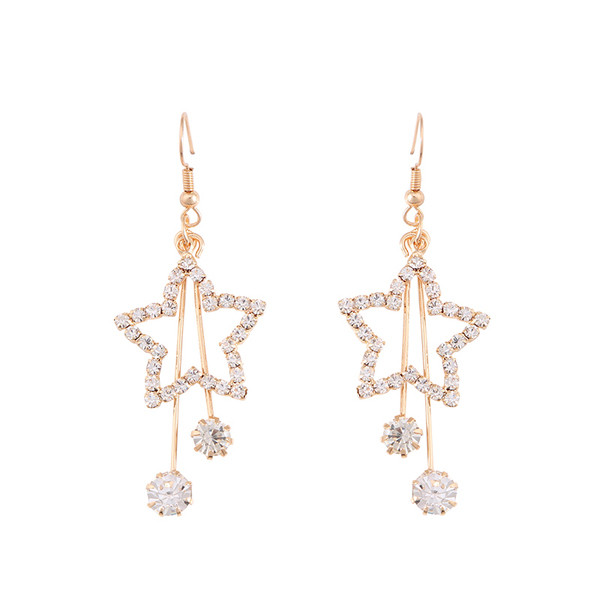 Cercei de top dama de culoare argintiu si auriu