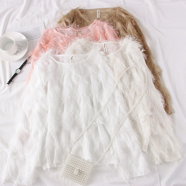 Bluza de dama model nou cu maneci lungi - mai multe culori