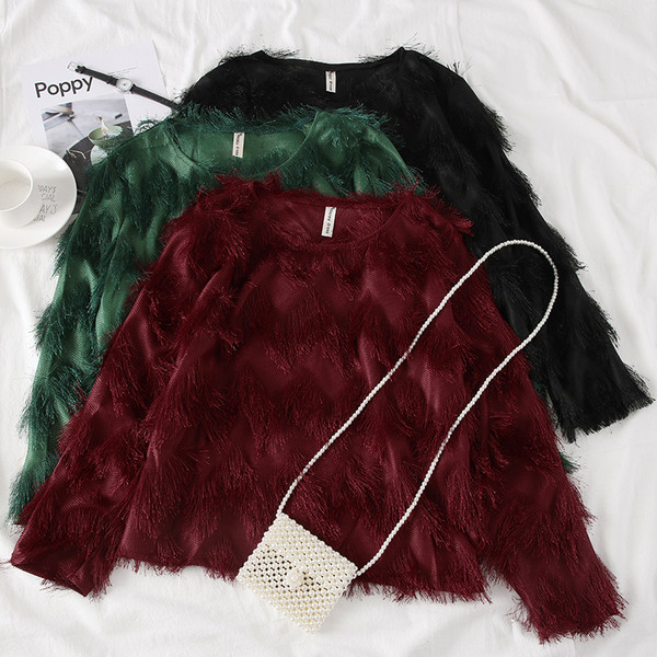 Bluza de dama model nou cu maneci lungi - mai multe culori