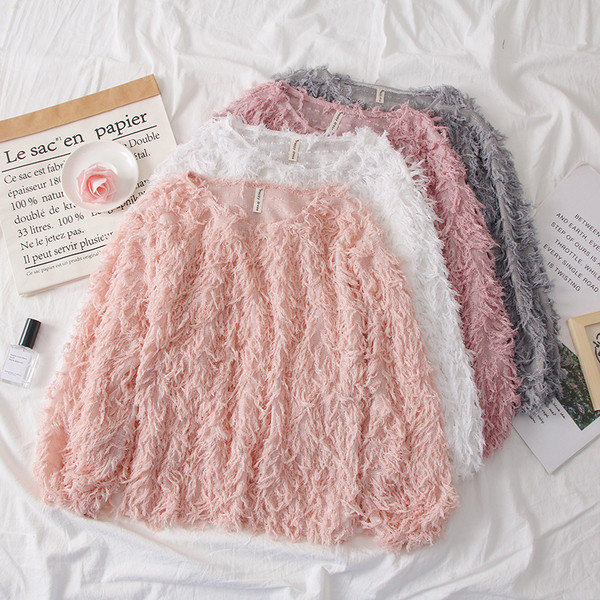 Bluza de dama eleganta model nou cu decolteu O in mai multe culori