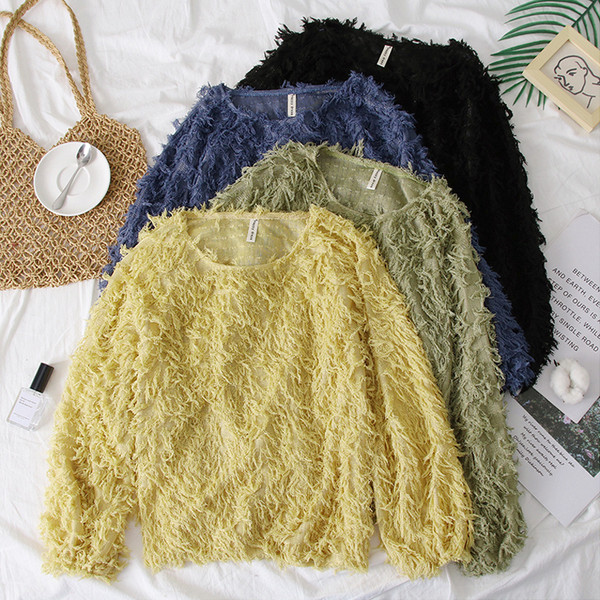 Bluza de dama eleganta model nou cu decolteu O in mai multe culori