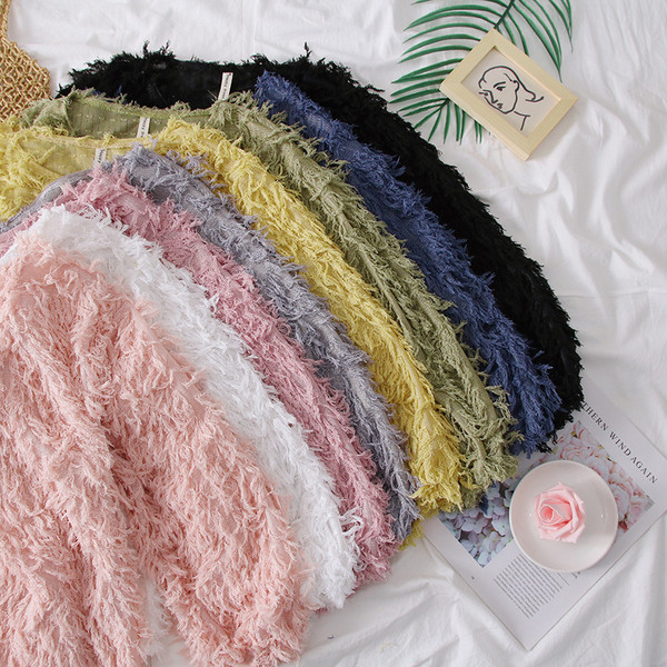 Bluza de dama eleganta model nou cu decolteu O in mai multe culori