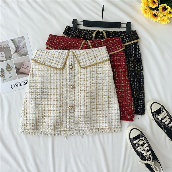 Fusta de dama moderna in carouri in mai multe culori