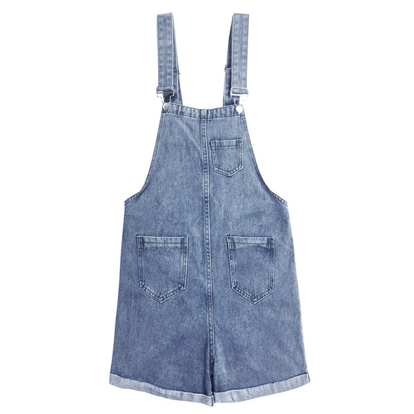 Salopete scurte din denim casual de dama