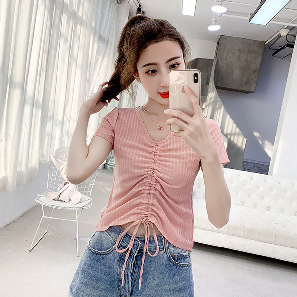 Tricou casual dama in trei culori cu cravate