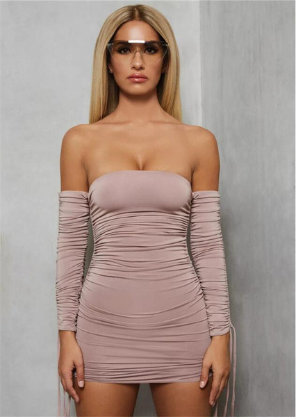 Rochie scurta de dama cu maneci cazute in doua culori