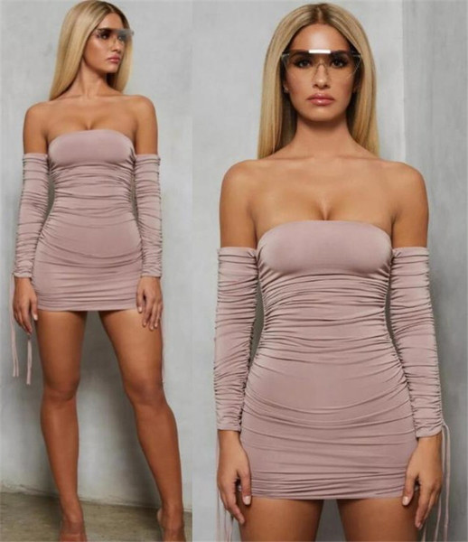 Rochie scurta de dama cu maneci cazute in doua culori