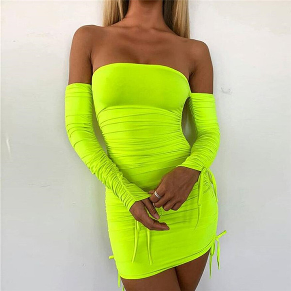 Rochie scurta de dama cu maneci cazute in doua culori