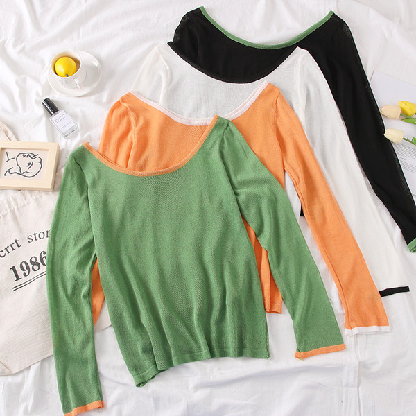 Bluză casual de damă cu mâneci lungi - mai multe culori