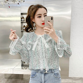 Cămașă modernă de damă în două culori cu decolteu O