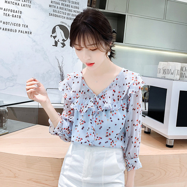 Camasa de dama actuala in doua culori cu maneci 3/4