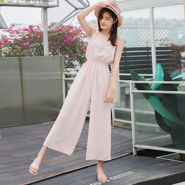 Salopeta de dama eleganta cu bretele subtiri si nasturi in trei culori